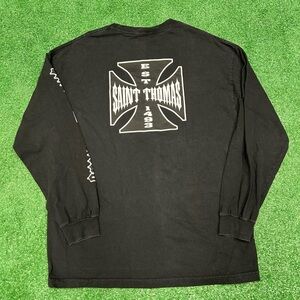 Vintage Y2K Moto St Thomas West Coast Choppers Style Tourist Longsleeve Tee